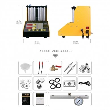 Degalų įpurškimo testeris ir purkštukų valymo įrenginys (FTC105) 1 Degalų įpurškimo testeris ir purkštukų valymo įrenginys (FTC105) 1