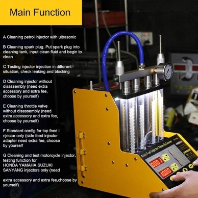 Degalų įpurškimo testeris ir purkštukų valymo įrenginys (FTC105) 2 Degalų įpurškimo testeris ir purkštukų valymo įrenginys (FTC105) 2