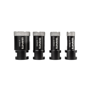 Deimantiniai pjūklai (18, 22, 27, 35 mm), 4 vnt. 2