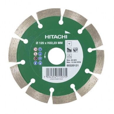 Deimantinis diskas HiKOKI Standart Ø125x22,23mm Deimantinis diskas HiKOKI Standart Ø125x22,23mm