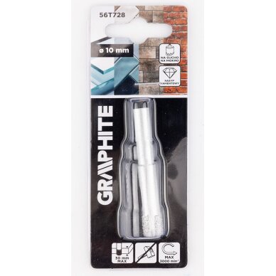 Deimantinis grąžtas 10 mm 1 Deimantinis grąžtas 10 mm 1