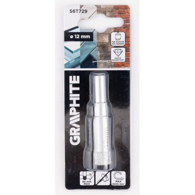 Deimantinis grąžtas 12 mm 1 Deimantinis grąžtas 12 mm 1