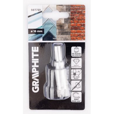 Deimantinis grąžtas 16 mm 1 Deimantinis grąžtas 16 mm 1