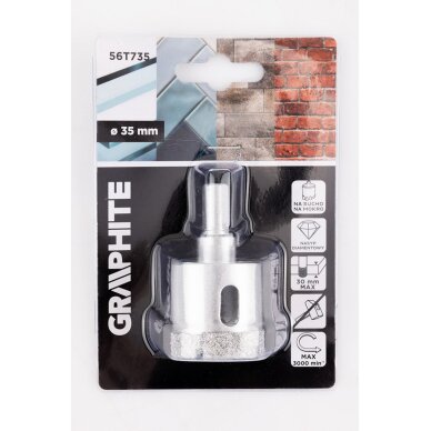 Deimantinis grąžtas 35 mm 1 Deimantinis grąžtas 35 mm 1