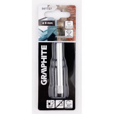 Deimantinis grąžtas 8 mm 1 Deimantinis grąžtas 8 mm 1