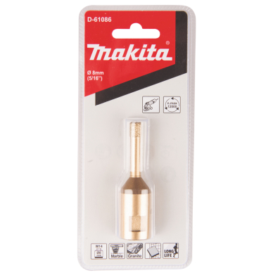 Deimantinis grąžtas Makita D-61086, 8MM (M14) 1 Deimantinis grąžtas Makita D-61086, 8MM (M14) 1