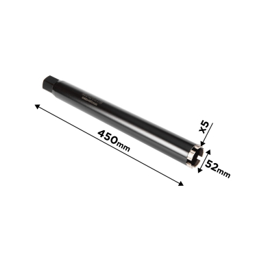 Deimantinis gręžimo skylių pjūklas 58G540 52×450mm×5T 7 Deimantinis gręžimo skylių pjūklas 58G540 52×450mm×5T 7