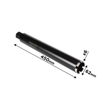 Deimantinis gręžimo skylių pjūklas 58G540 62×450mm×6T 7