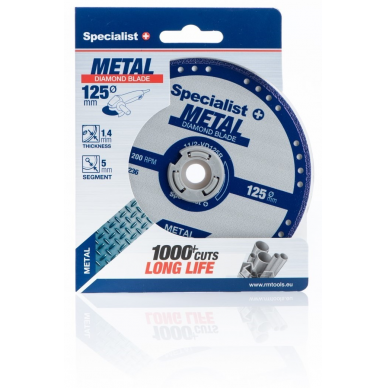 Deimantinis pj. diskas metalui 125x1,4x22,23 mm 4 Deimantinis pj. diskas metalui 125x1,4x22,23 mm 4