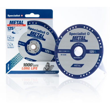 Deimantinis pj. diskas metalui 125x1,4x22,23 mm
