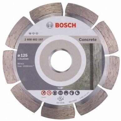 Deimantinis pjovimo diskas Bosch betonui 115mm; 22,23mm