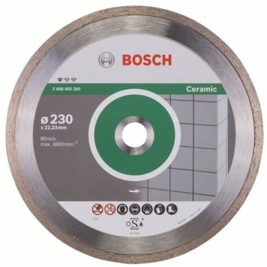 Deimantinis pjovimo diskas Bosch keramikai 230mm; 22,23mm