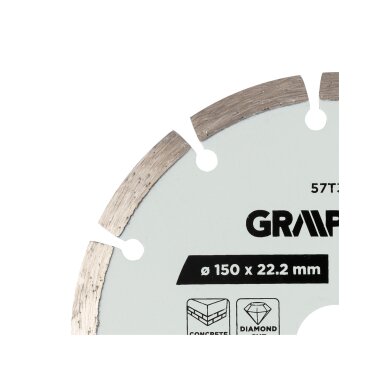 Deimantinis segmentinis pjovimo diskas, 150 x 22,2 mm, sausam pjovimui 4 Deimantinis segmentinis pjovimo diskas, 150 x 22,2 mm, sausam pjovimui 4