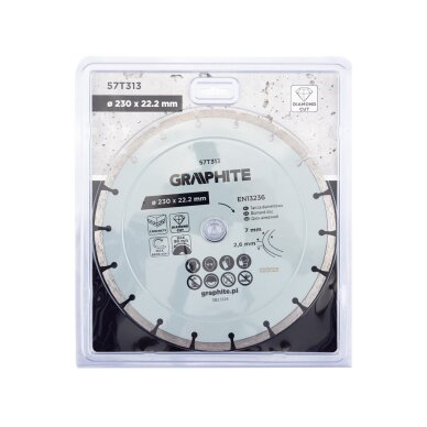 Deimantinis segmentinis pjovimo diskas, 230 x 22,2 mm, sausam pjovimui 1 Deimantinis segmentinis pjovimo diskas, 230 x 22,2 mm, sausam pjovimui 1