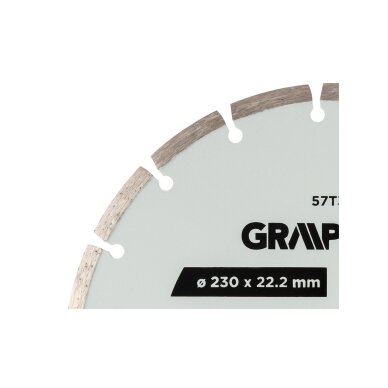 Deimantinis segmentinis pjovimo diskas, 230 x 22,2 mm, sausam pjovimui 4 Deimantinis segmentinis pjovimo diskas, 230 x 22,2 mm, sausam pjovimui 4