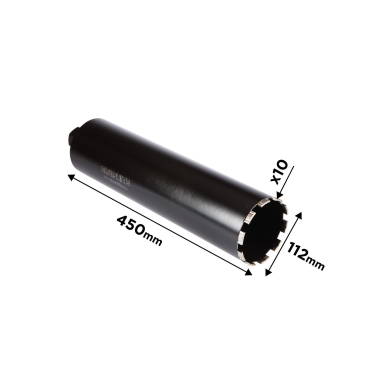 Deimantinis skylių pjūklas 58G540 112×450mm×10T 7