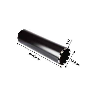Deimantinis skylių pjūklas 58G540 122×450mm×11T 7