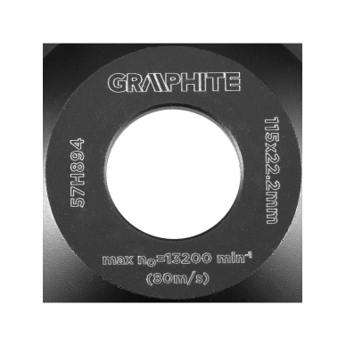 Deimantinis šlifavimo diskas 115 x 22,2 x 5 mm, C segmentas 3 Deimantinis šlifavimo diskas 115 x 22,2 x 5 mm, C segmentas 3