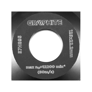 Deimantinis šlifavimo diskas 125 x 22,2 x 5 mm, C segmentas 3 Deimantinis šlifavimo diskas 125 x 22,2 x 5 mm, C segmentas 3