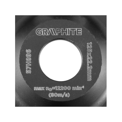 Deimantinis šlifavimo diskas 125 x 22,2 x 5 mm, didelis atsparumas 3 Deimantinis šlifavimo diskas 125 x 22,2 x 5 mm, didelis atsparumas 3