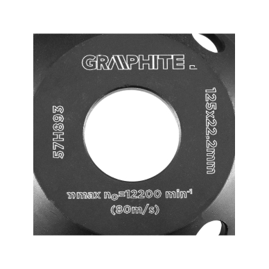 Deimantinis šlifavimo diskas 125 x 22,2 x 5 mm, L segmentas 3 Deimantinis šlifavimo diskas 125 x 22,2 x 5 mm, L segmentas 3