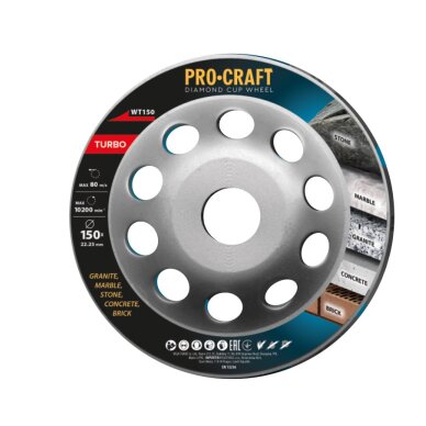 Deimantinis šlifavimo diskas „ProCraft WT150 Turbo” 1