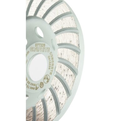 Deimantinis šlifavimo diskas, turbo, 115 x 22,2 mm, sausam pjovimui 5