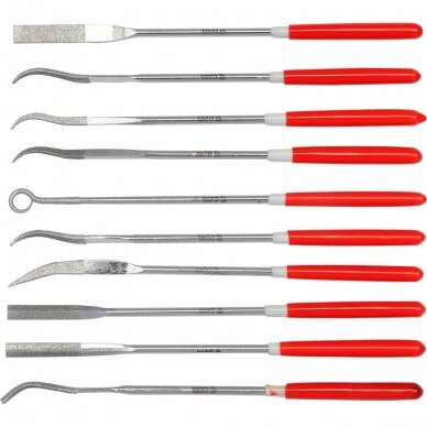 Deimantinių dildelių rinkinys | 3x140x25 mm | 10 vnt. (YT-6145) 1 Deimantinių dildelių rinkinys | 3x140x25 mm | 10 vnt. (YT-6145) 1