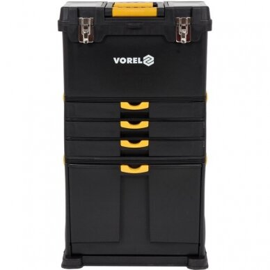 Dėžė įrankiams su ratukais 3-jų dalių Vorel 78736 4