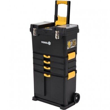 Dėžė įrankiams su ratukais 3-jų dalių Vorel 78736 Dėžė įrankiams su ratukais 3-jų dalių Vorel 78736