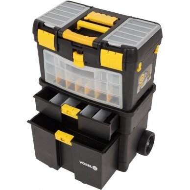 Dėžė įrankiams ant ratukų su išimamomis dėžutėmis Vorel 78734 3 Dėžė įrankiams ant ratukų su išimamomis dėžutėmis Vorel 78734 3
