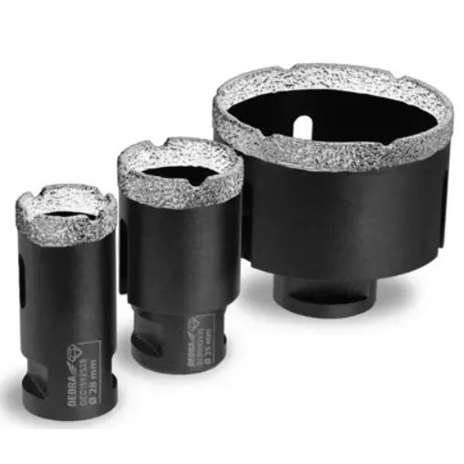 Deimantinės gręžimo karūnos Dedra DED1592SZ05, 3 vnt., 28, 35, 68 mm 1