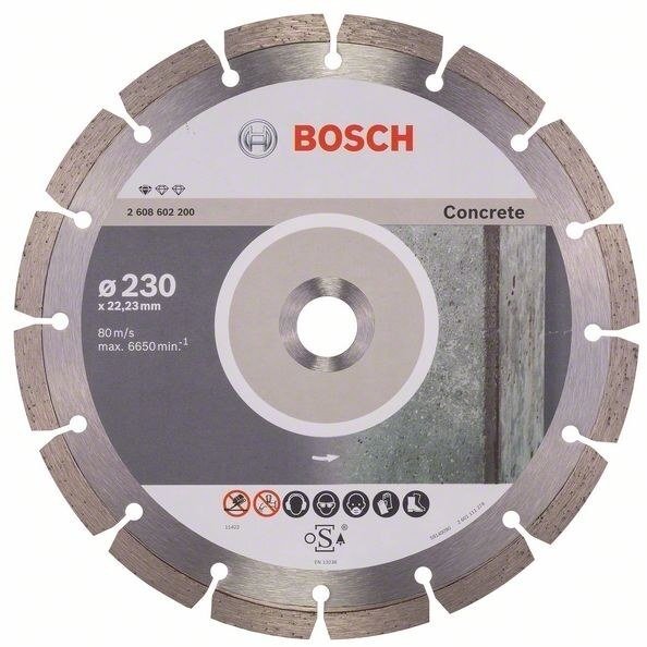 Deimantinis pjovimo diskas Bosch betonui 230mm; 22,23mm Deimantinis pjovimo diskas Bosch betonui 230mm; 22,23mm