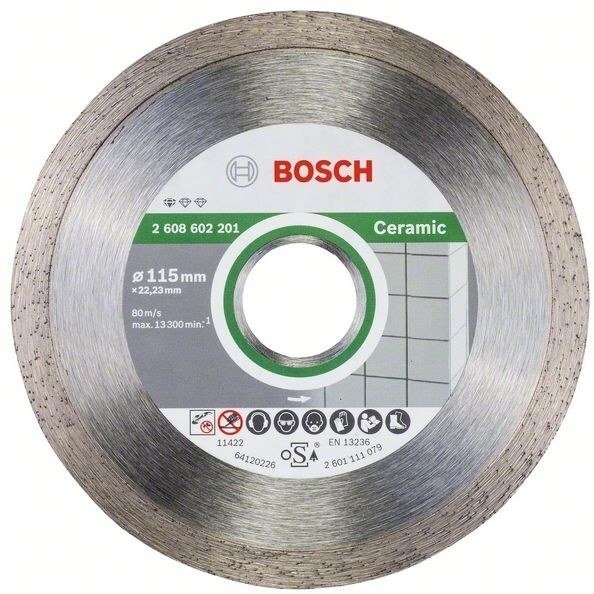 Deimantinis pjovimo diskas Bosch keramikai 115mm; 22,23mm Deimantinis pjovimo diskas Bosch keramikai 115mm; 22,23mm
