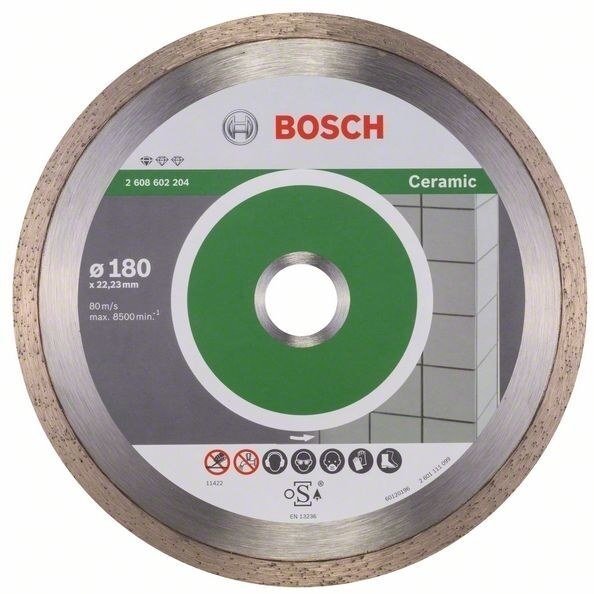 Deimantinis pjovimo diskas Bosch keramikai 180mm; 22,23mm Deimantinis pjovimo diskas Bosch keramikai 180mm; 22,23mm
