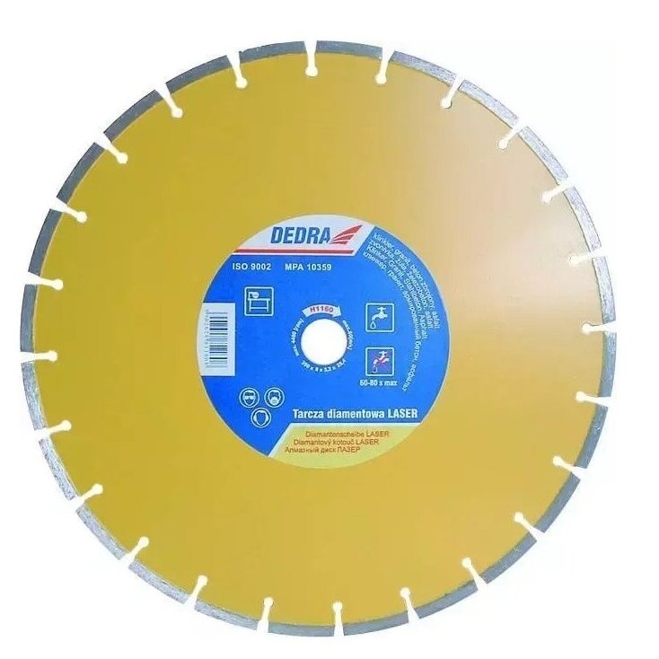 Deimantinis diskas betonui, granitui, klinkeriui, asfaltui DEDRA H1159 300x25,4mm Deimantinis diskas betonui, granitui, klinkeriui, asfaltui DEDRA H1159 300x25,4mm