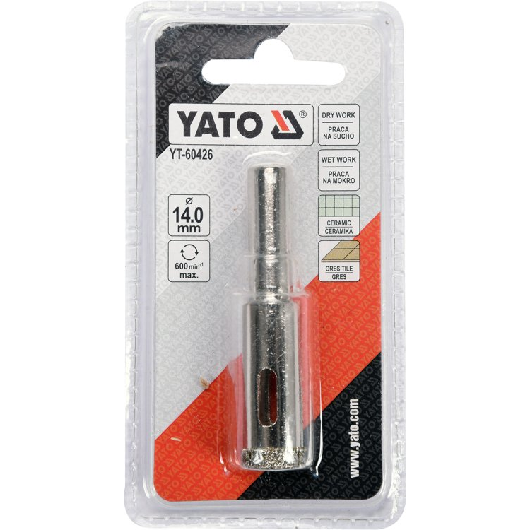 Deimantinis cilindrinis grąžtas Yato, 14 mm 2 Deimantinis cilindrinis grąžtas Yato, 14 mm 2