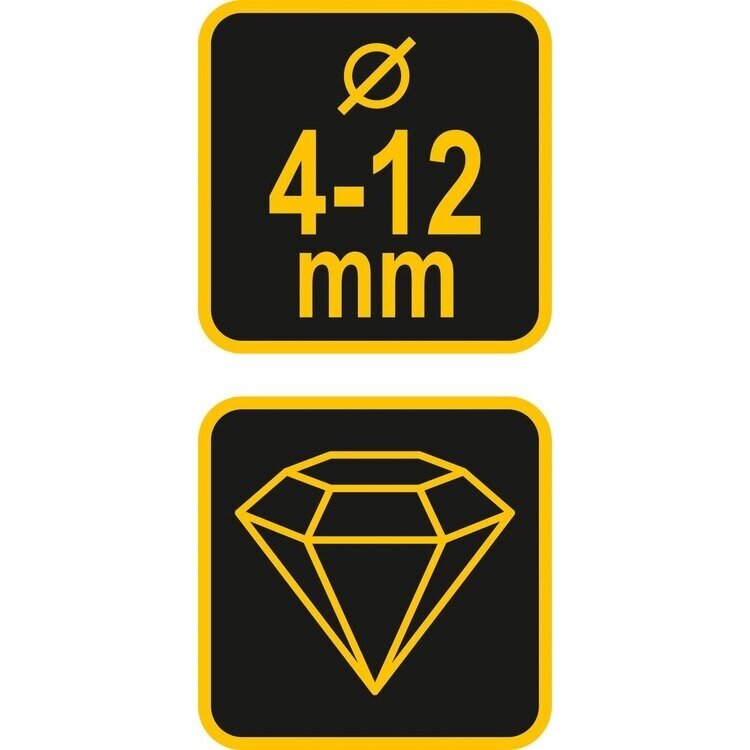 Deimantinių karūnų rinkinys su kreipiančiuoju bėgeliu Vorel, 5 vnt 5 Deimantinių karūnų rinkinys su kreipiančiuoju bėgeliu Vorel, 5 vnt 5