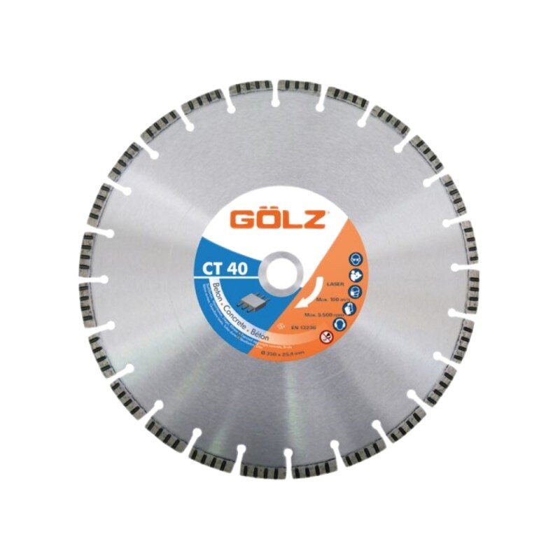 Deimantinis diskas betonui GOLZ CT40 (LB40) Ø450x25,4