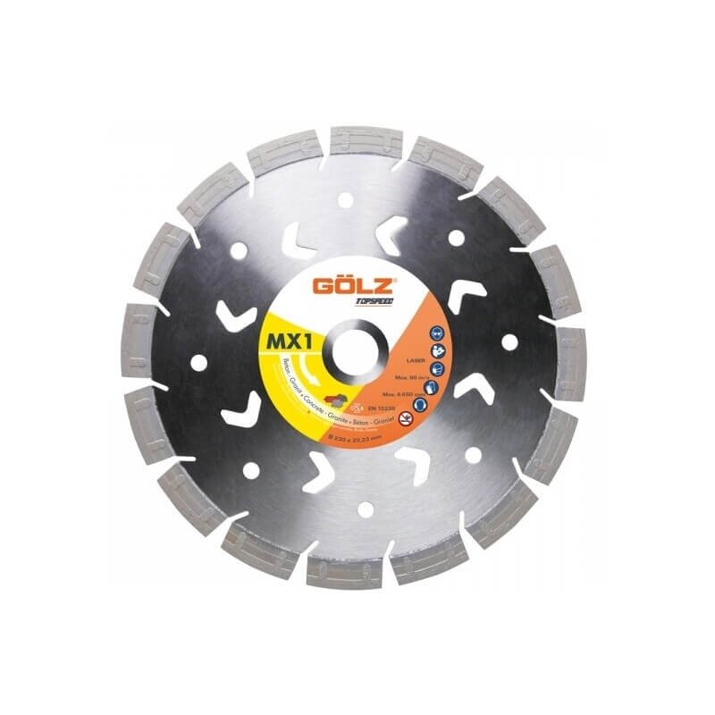 Deimantinis diskas GOLZ MX1 230x22,2mm Deimantinis diskas GOLZ MX1 230x22,2mm