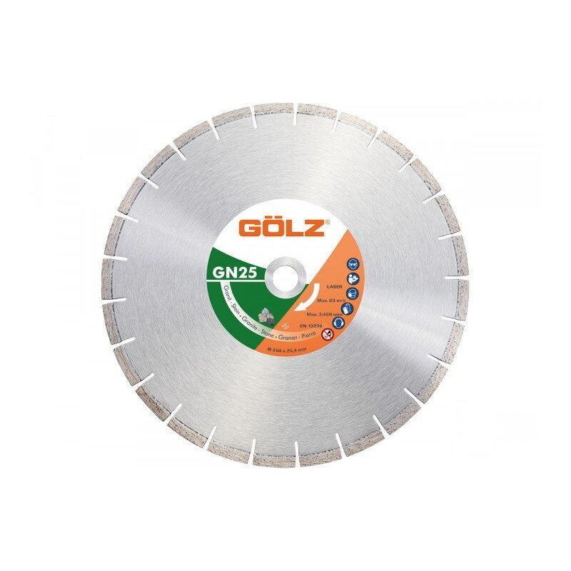 Deimantinis diskas granitui GOLZ GN25 Ø350x25,4mm Deimantinis diskas granitui GOLZ GN25 Ø350x25,4mm