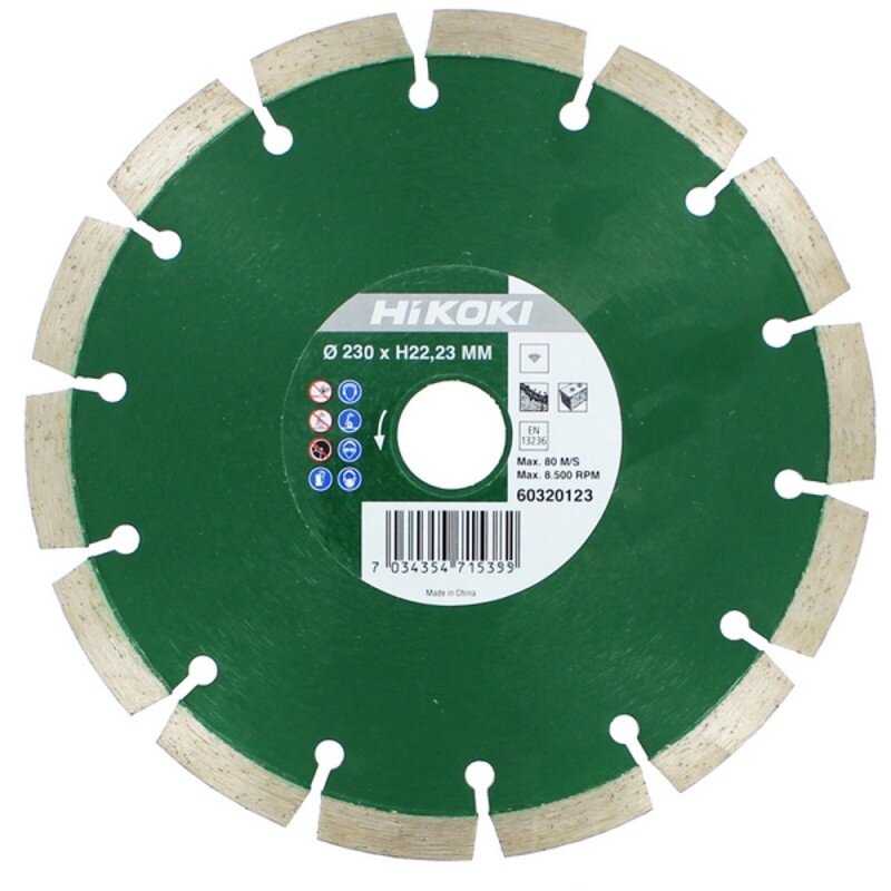 Deimantinis diskas HiKOKI Standart Ø230x22,23mm Deimantinis diskas HiKOKI Standart Ø230x22,23mm