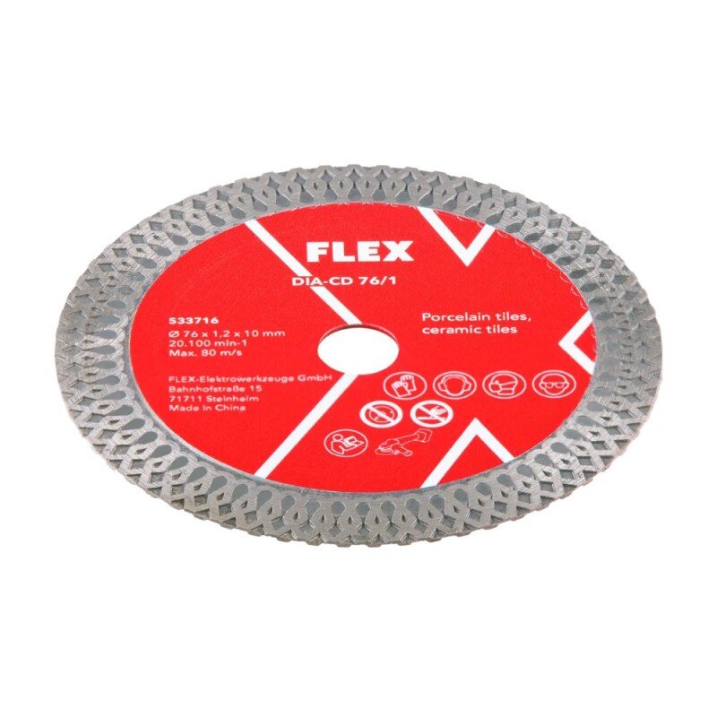 Deimantinis pjovimo diskas FLEX DIA-CD 76mm Deimantinis pjovimo diskas FLEX DIA-CD 76mm