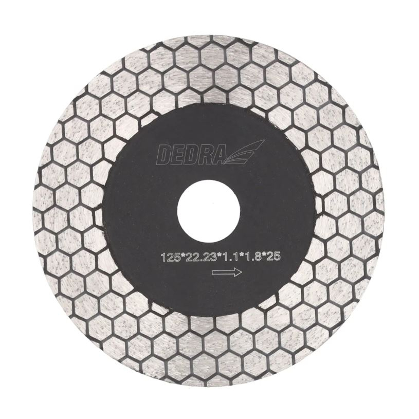 Deimantinis pjovimo diskas DEDRA H1042, 125 mm Deimantinis pjovimo diskas DEDRA H1042, 125 mm