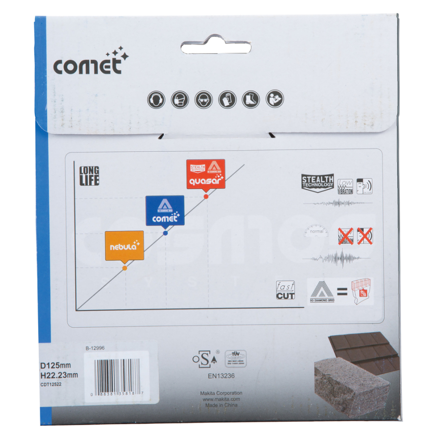 Deimantinis diskas Makita B-12996, 125mm COMET 3
