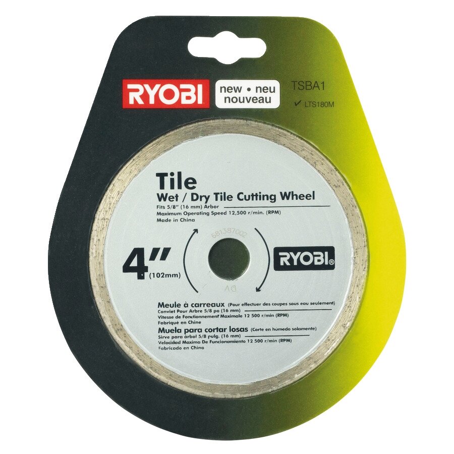 Deimantinė plytelių pjūklo geležtė Ryobi TSBA1, 102mm Deimantinė plytelių pjūklo geležtė Ryobi TSBA1, 102mm