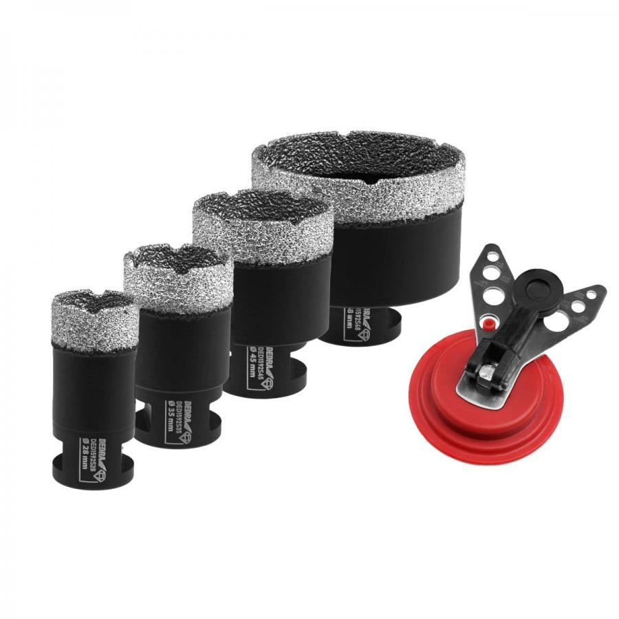 Deimantinės gręžimo karūnos Dedra DED1592SZ03, 4 vnt., 28, 35, 45, 68 mm Deimantinės gręžimo karūnos Dedra DED1592SZ03, 4 vnt., 28, 35, 45, 68 mm