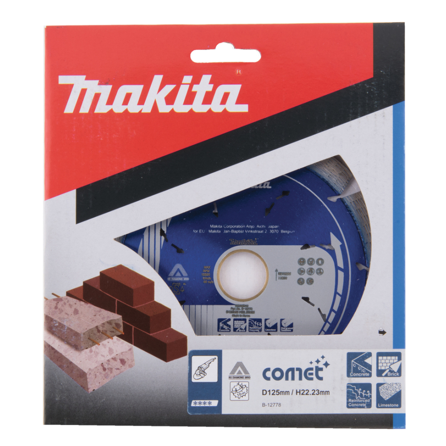 Deimantinis diskas Makita B-12778, 125mm COMET RAPID 2 Deimantinis diskas Makita B-12778, 125mm COMET RAPID 2