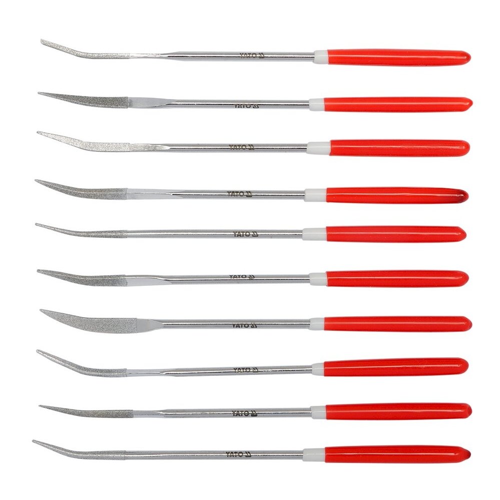 Deimantinių dildelių rinkinys | 3x140x30 mm | 10 vnt. (YT-6146)