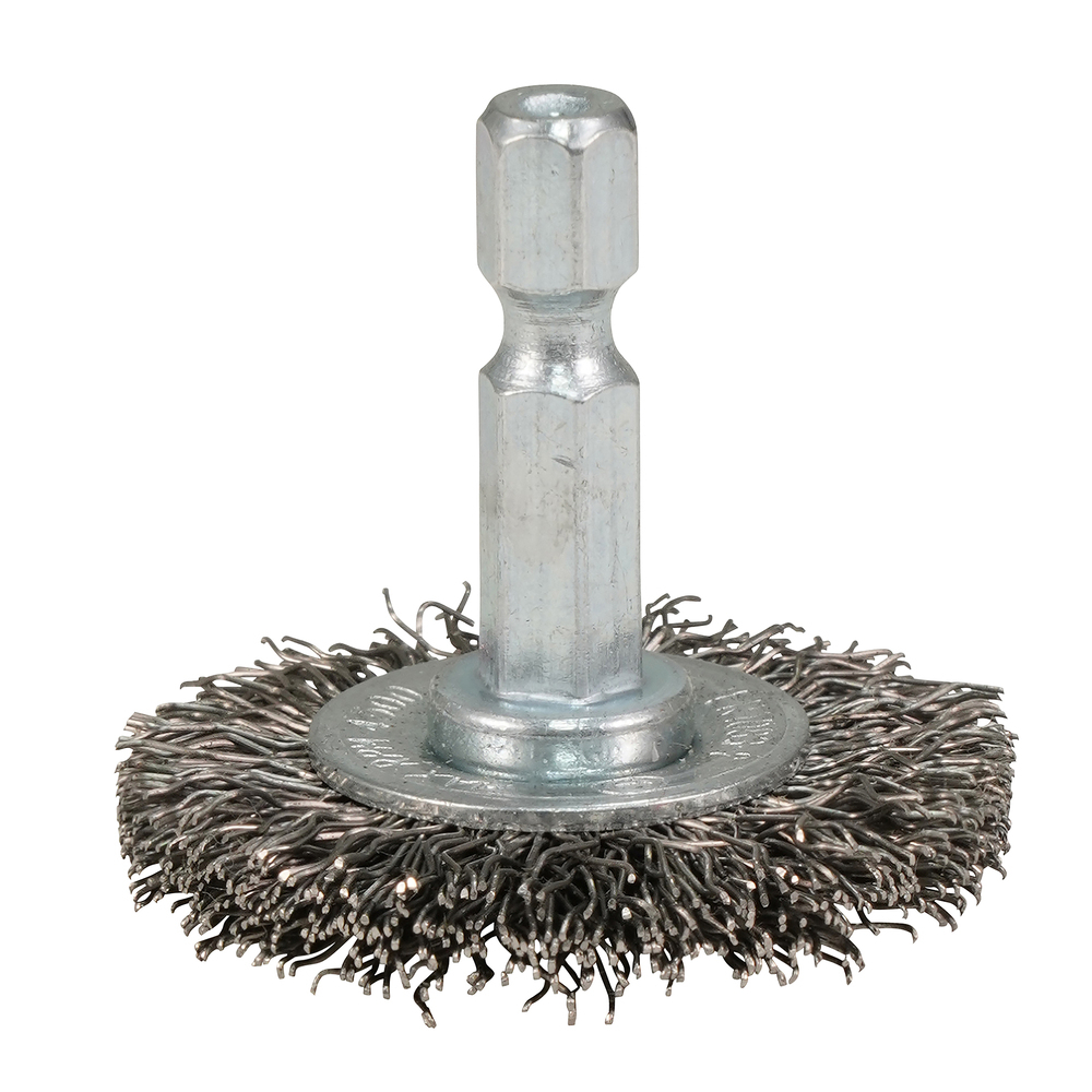 Disko formos šveitimo šepetys Makita D-76607, 38mm, su 1/4'' šešiakampiu antgaliu Disko formos šveitimo šepetys Makita D-76607, 38mm, su 1/4'' šešiakampiu antgaliu